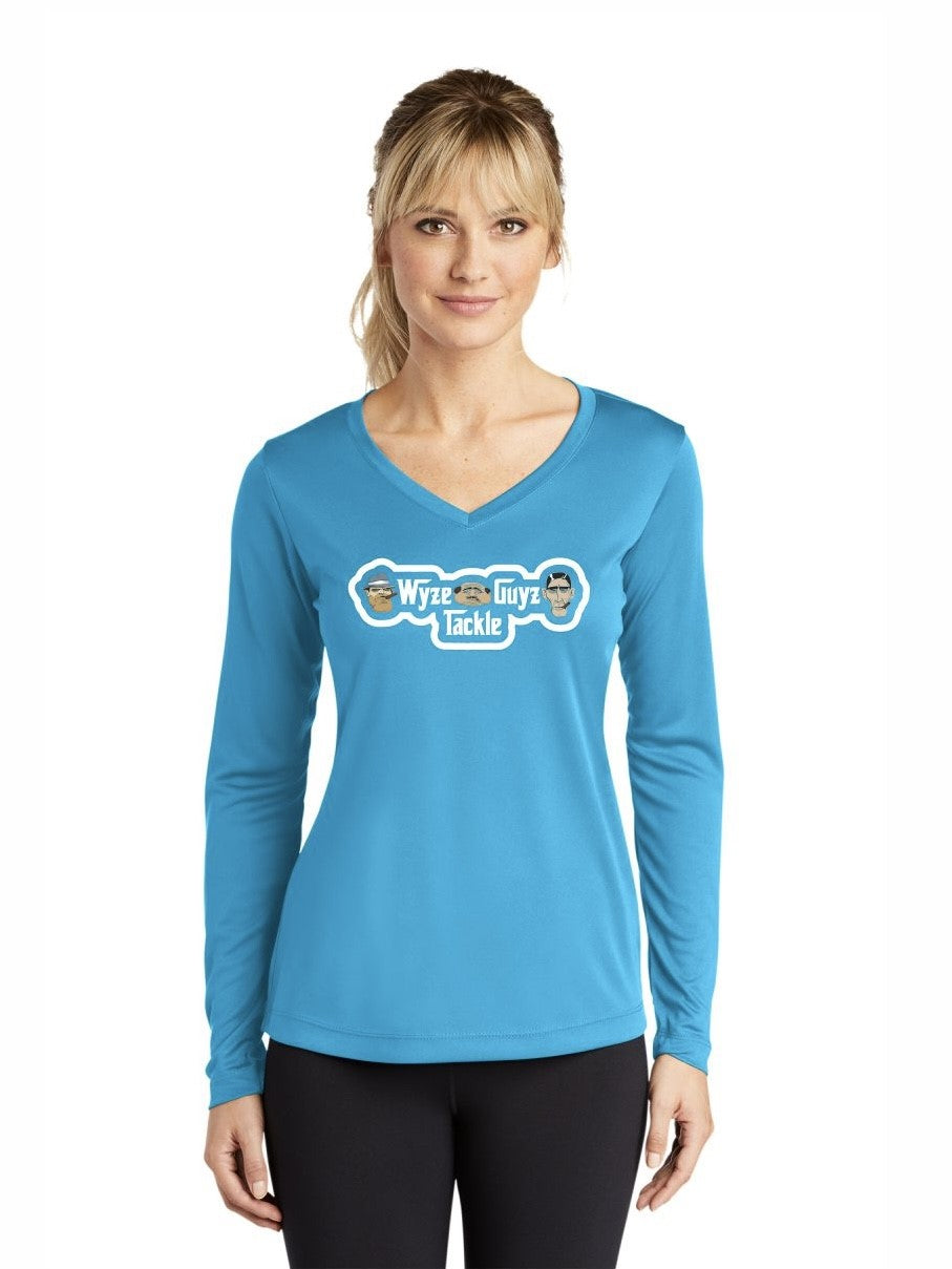 WGT Ladies LS V-Neck Performance Shirt UPF 50+
