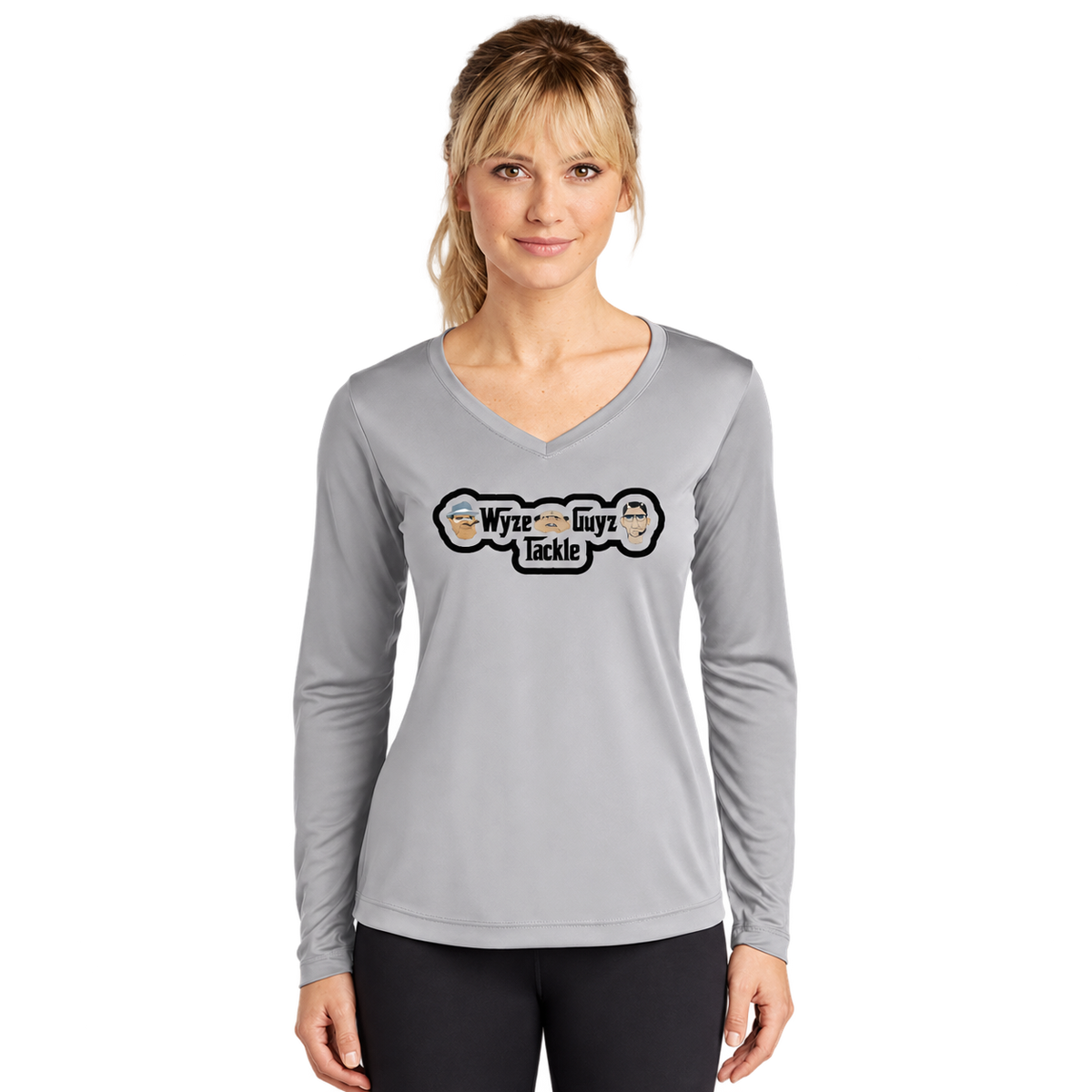 WGT Ladies LS V-Neck Performance Shirt UPF 50+