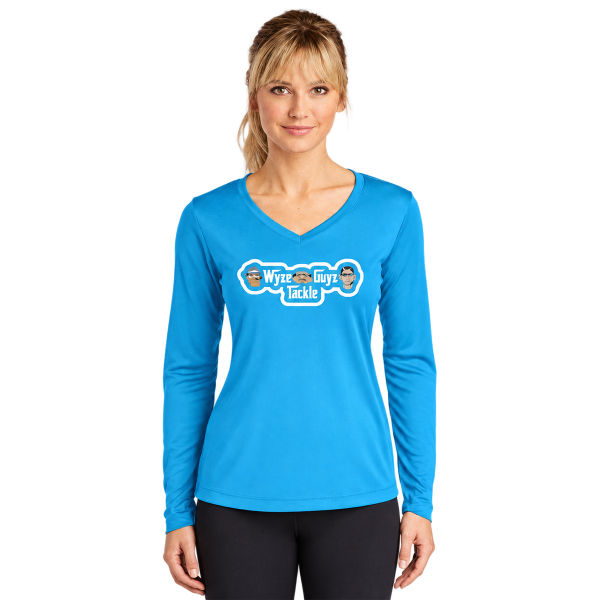 WGT Ladies LS V-Neck Performance Shirt UPF 50+